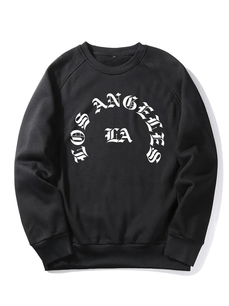 LA Letter Print Sweatshirt sold by Hoooyi product image thumbnail 2