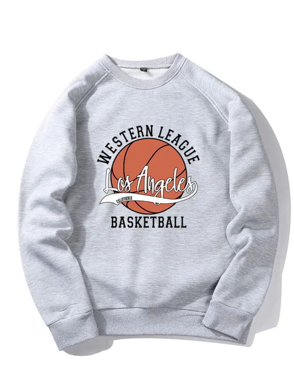 Los Angeles Basketball Print Sweatshirts sold by Hoooyi