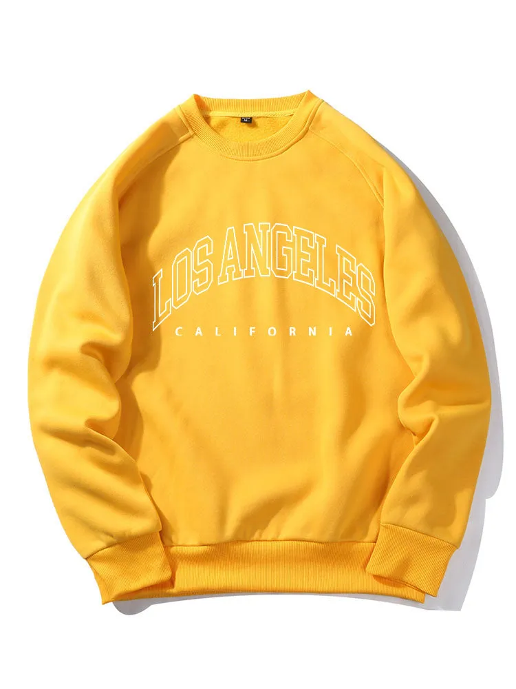 Los Angeles Letter Print Sweatshirt sold by Hoooyi product image thumbnail 4