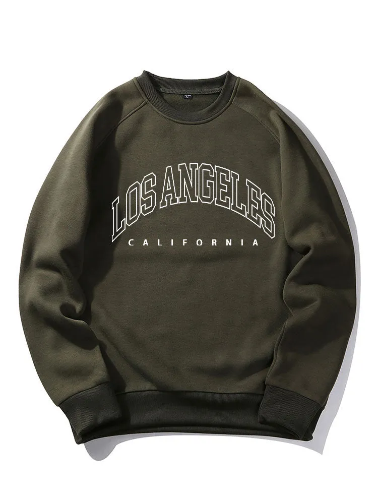 Los Angeles Letter Print Sweatshirt sold by Hoooyi product image thumbnail 5