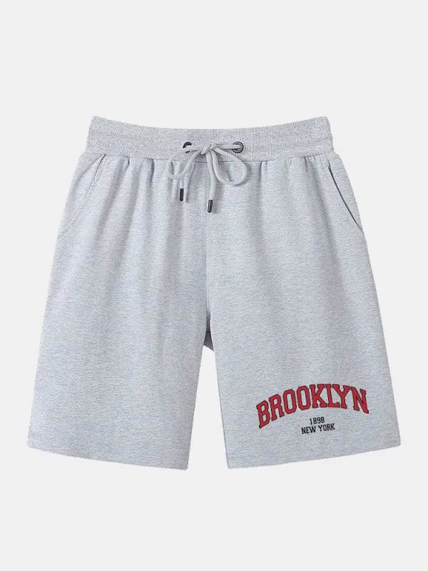 Brooklyn Print Mid Length Shorts sold by Hoooyi