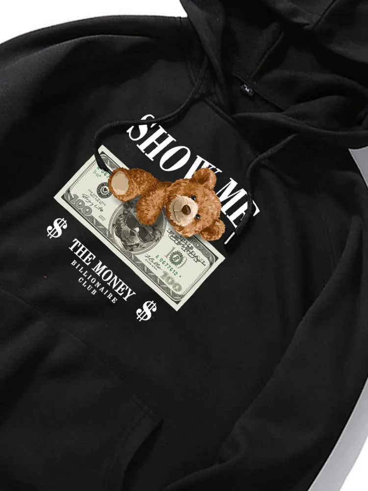 Money Bear Print Hoodie sold by Hoooyi product image thumbnail 2
