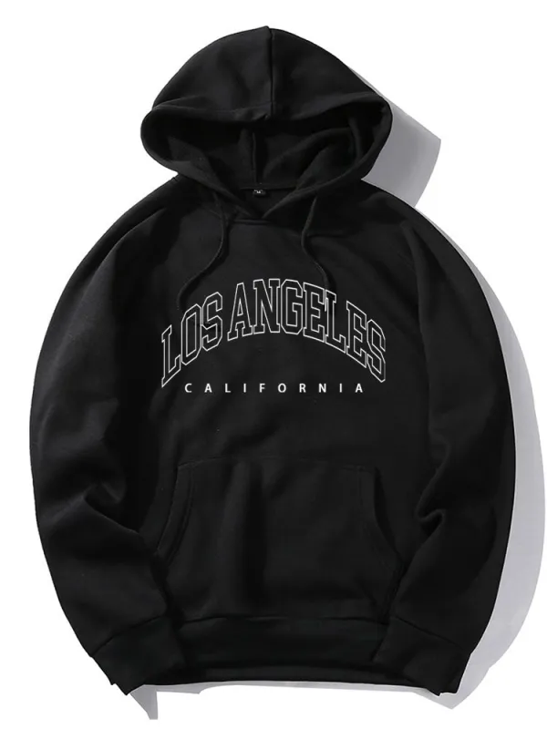 Los Angeles Letter Graphic Hoodies made by Hoooyi