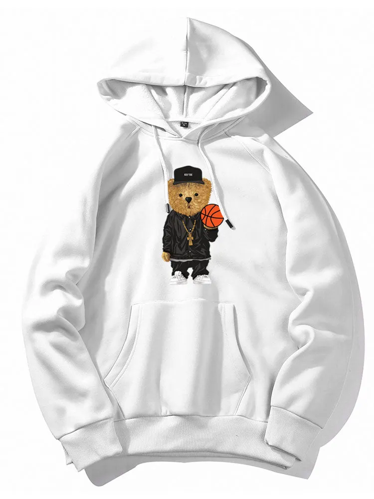 Basketball Bear Print Hoodie sold by Hoooyi product image thumbnail 3
