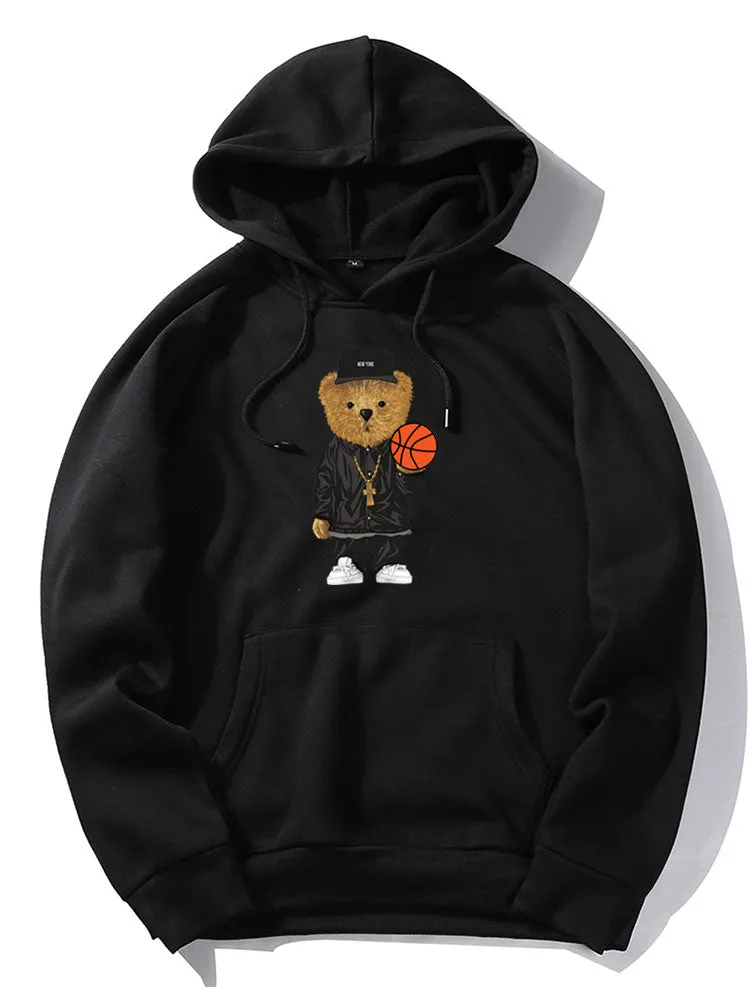 Basketball Bear Print Hoodie sold by Hoooyi product image thumbnail 4