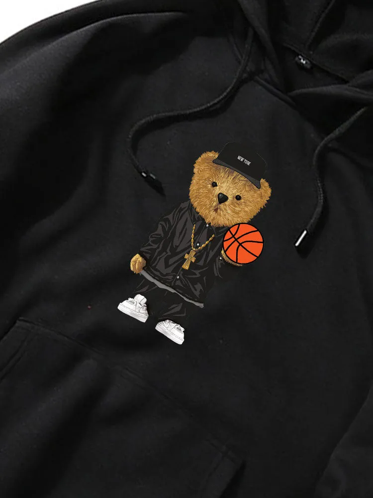 Basketball Bear Print Hoodie sold by Hoooyi product image thumbnail 2