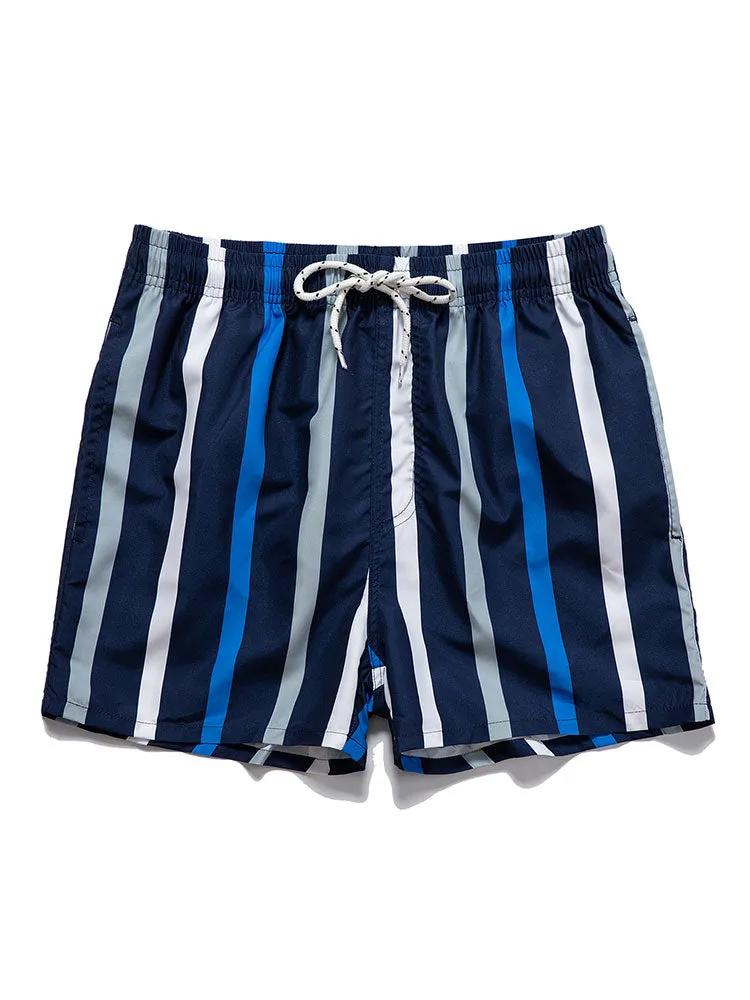 Vertical Striped Print Swim Shorts sold by Hoooyi
