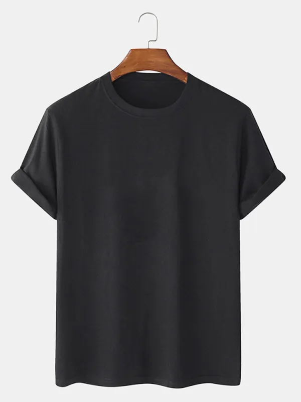 100% Cotton Basic T-Shirt sold by Hoooyi
