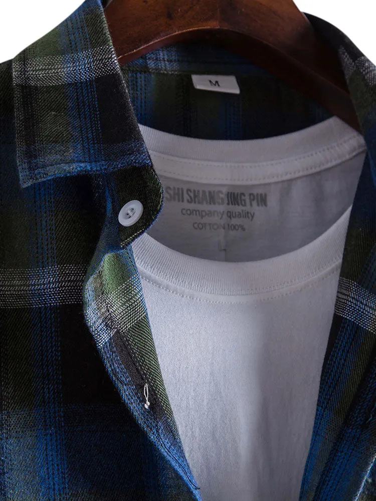 Men Plaid Button Up Shirt sold by Hoooyi product image thumbnail 3