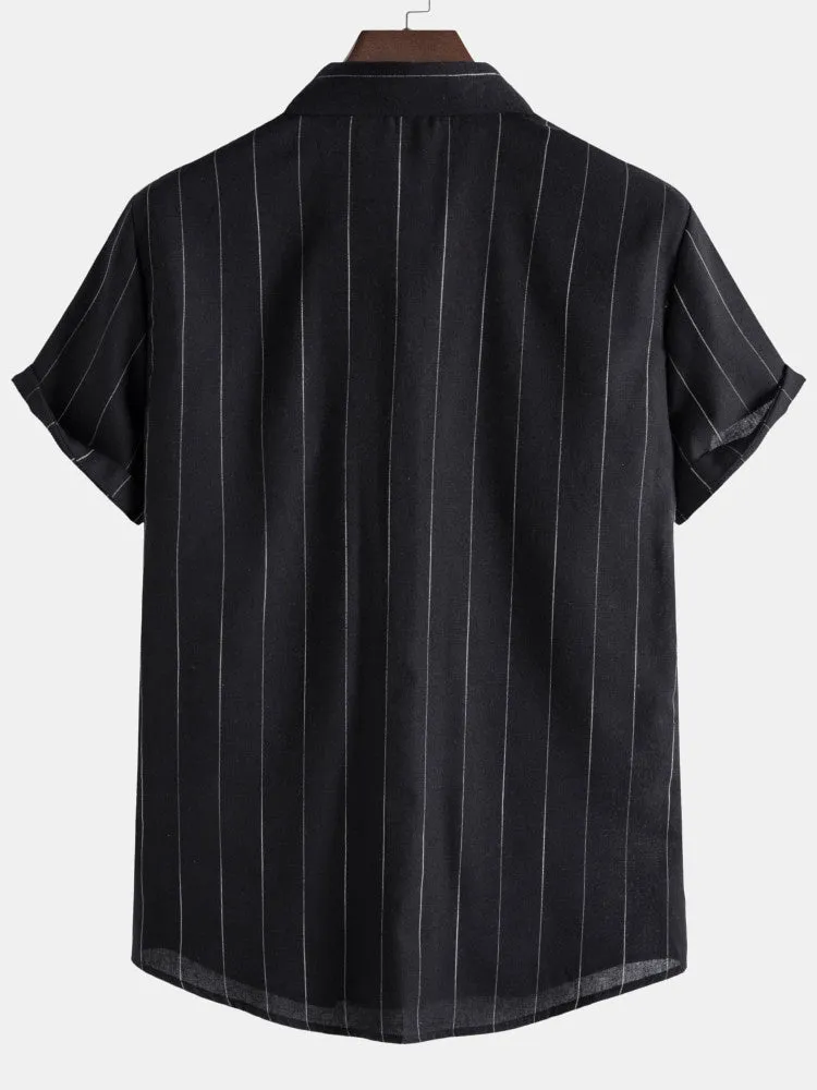 Casual Classic Stripes Shirts sold by Hoooyi product image thumbnail 4