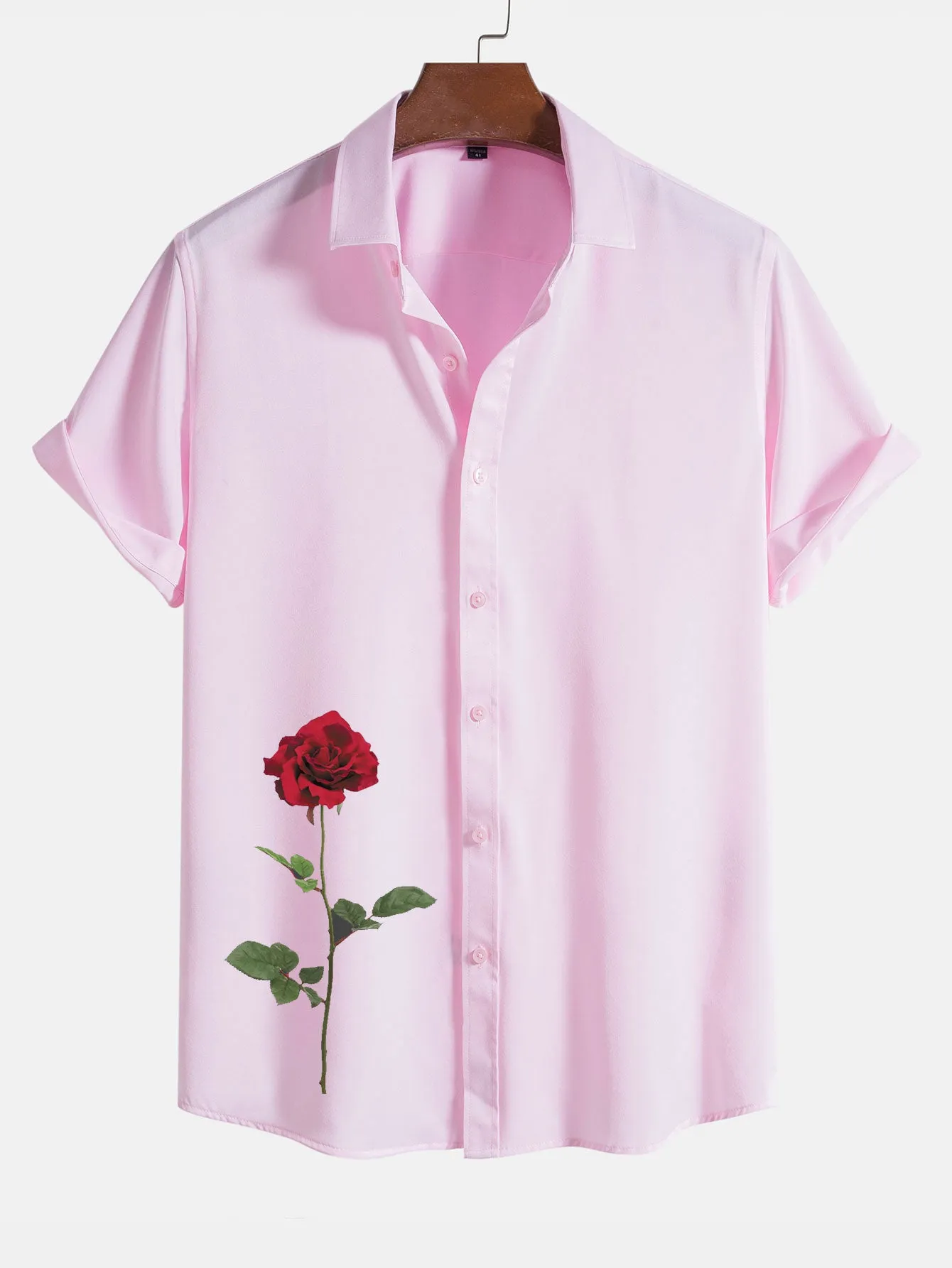 Red Rose Graphic Print Shirts sold by Hoooyi product image thumbnail 3