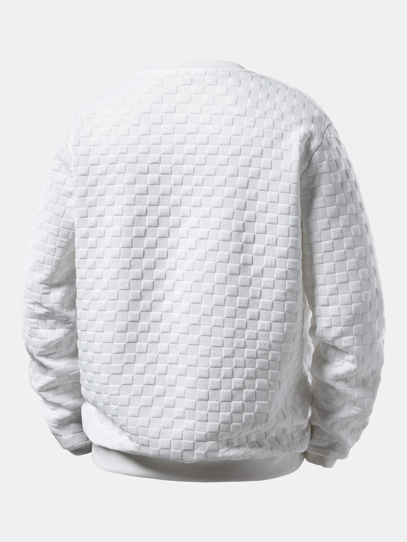 Checkerboard Jacquard Sweatshirt sold by Hoooyi product image thumbnail 2