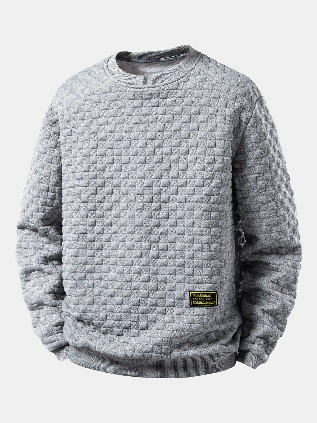 Checkerboard Jacquard Sweatshirt sold by Hoooyi product image thumbnail 5