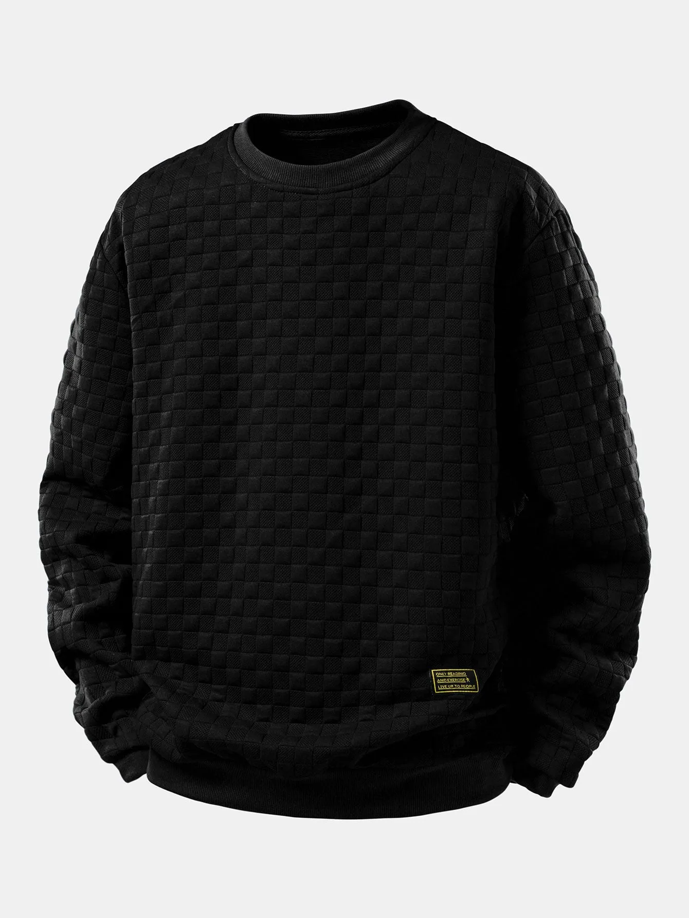Checkerboard Jacquard Sweatshirt sold by Hoooyi product image thumbnail 3