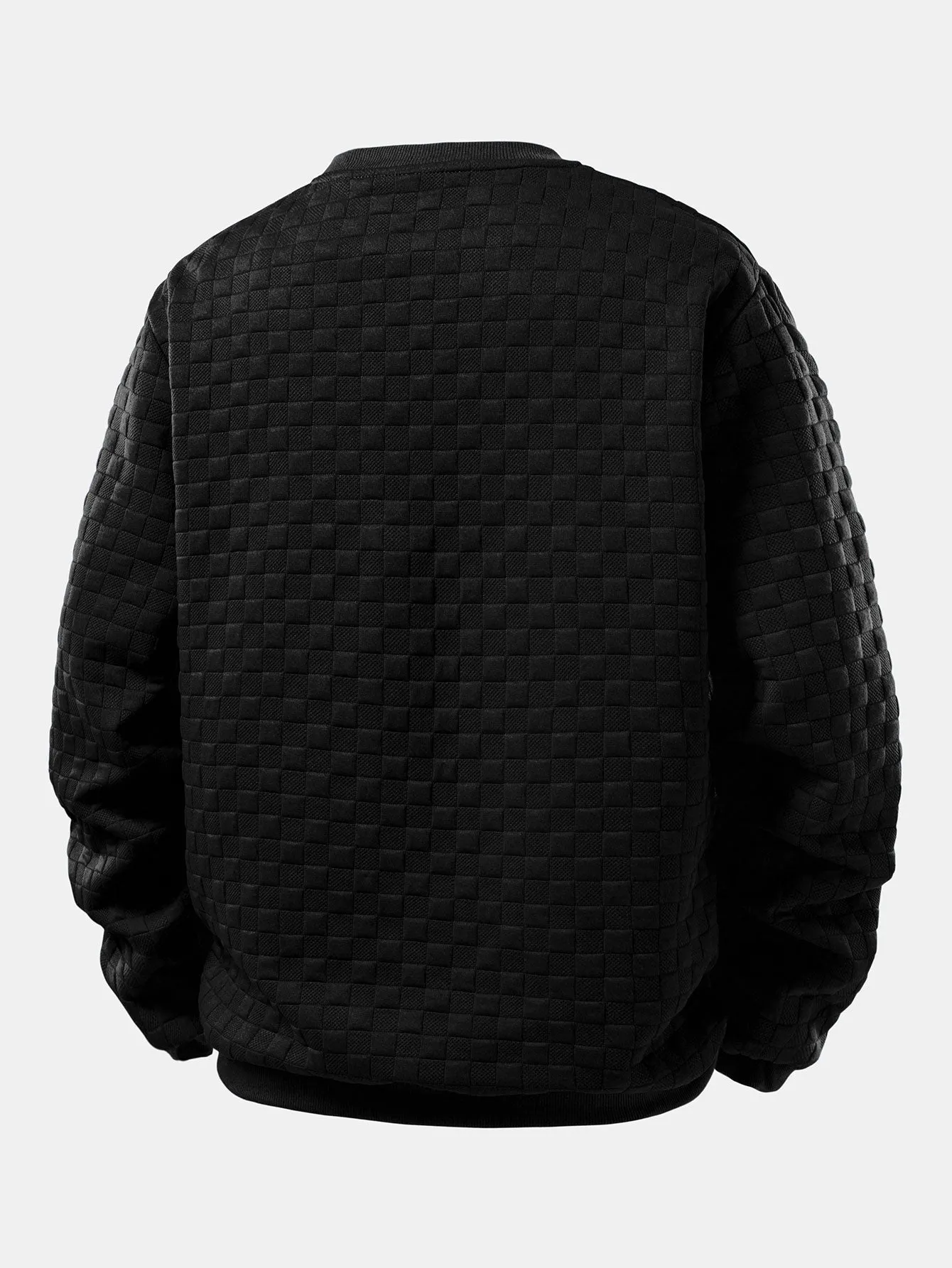 Checkerboard Jacquard Sweatshirt sold by Hoooyi product image thumbnail 4