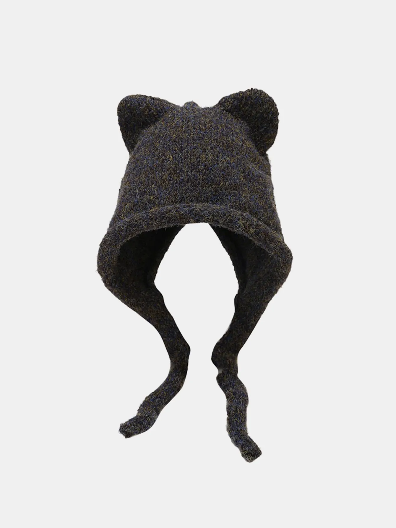 Cute Hat With Cat Ears And Braids For Winter Outdoor Warmth sold by Hoooyi product image thumbnail 4