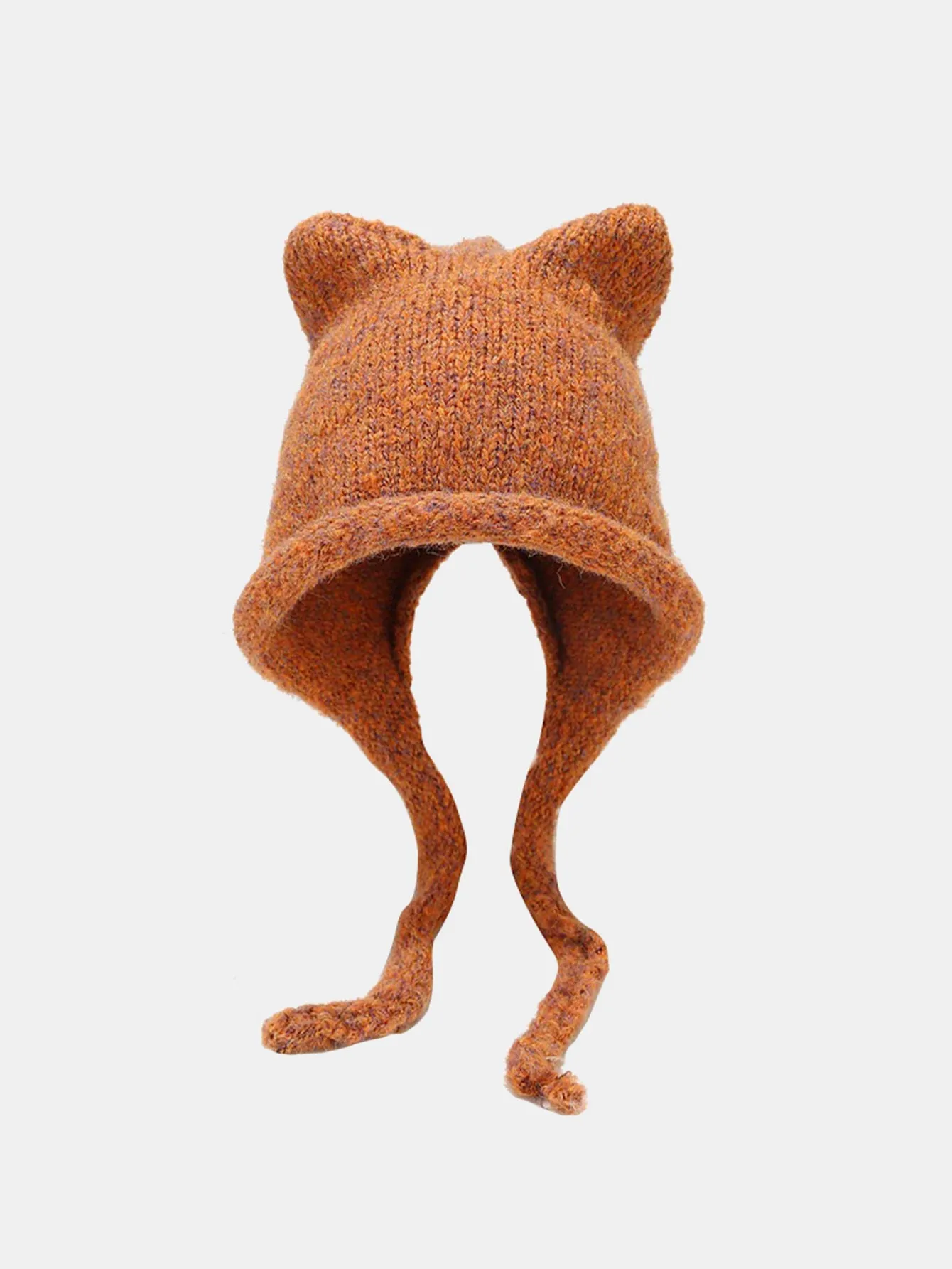 Cute Hat With Cat Ears And Braids For Winter Outdoor Warmth sold by Hoooyi product image thumbnail 3