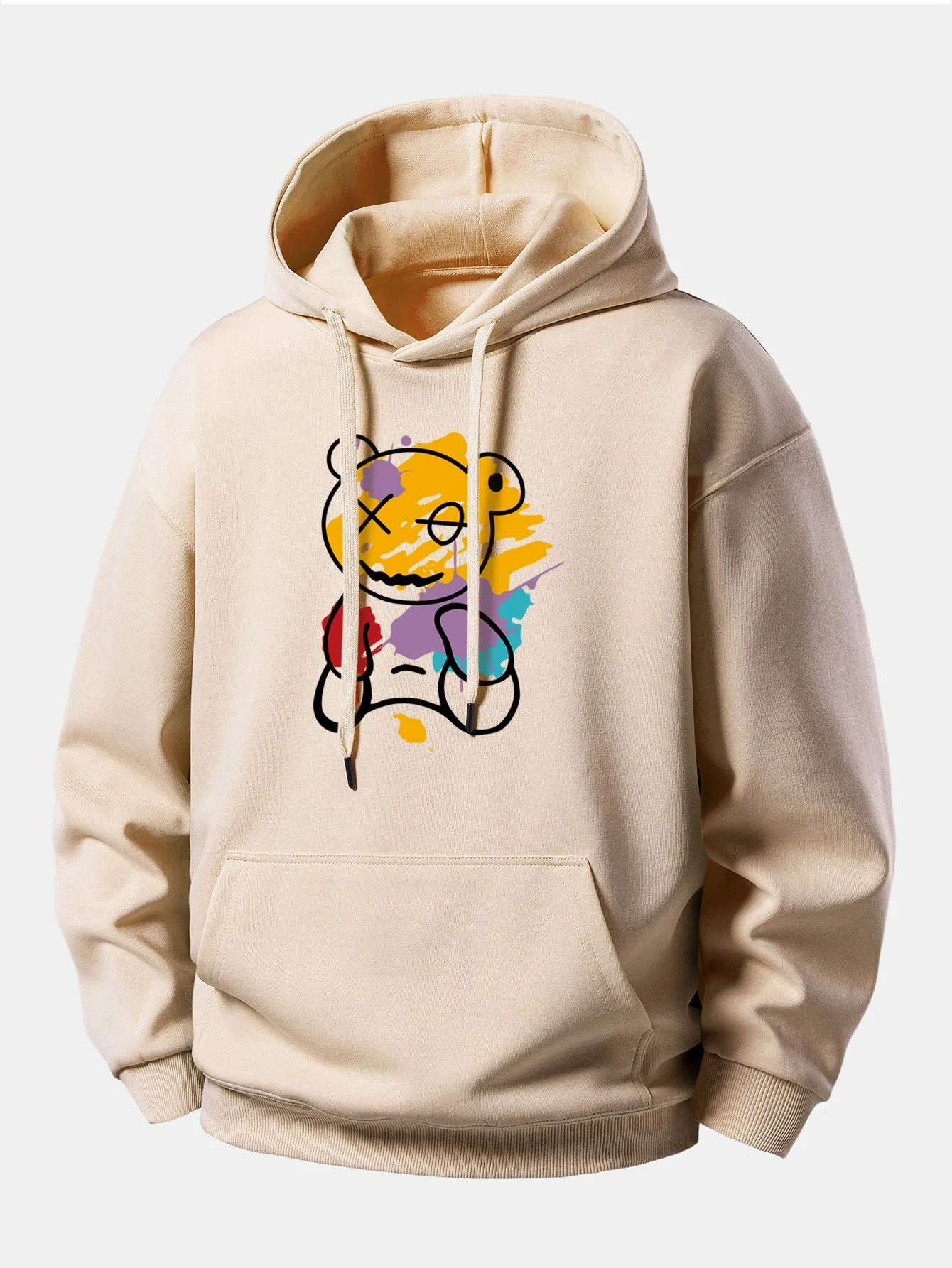 Graffiti Bear Print Relax Fit Hoodie sold by Hoooyi product image thumbnail 2