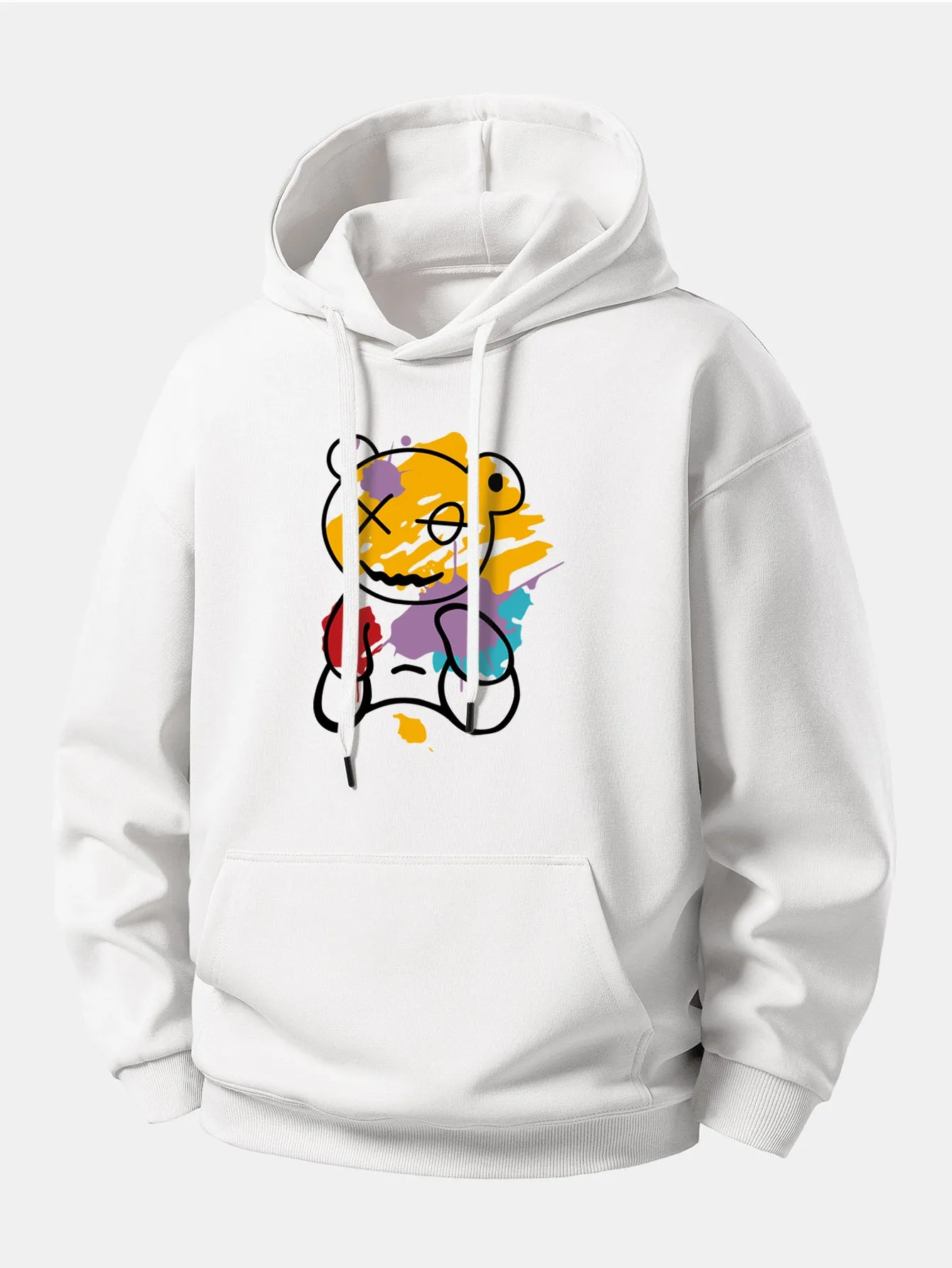 Graffiti Bear Print Relax Fit Hoodie sold by Hoooyi product image thumbnail 4