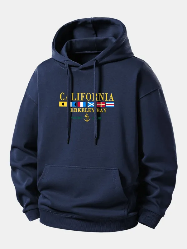 California Print Relax Fit Hoodie made by Hoooyi