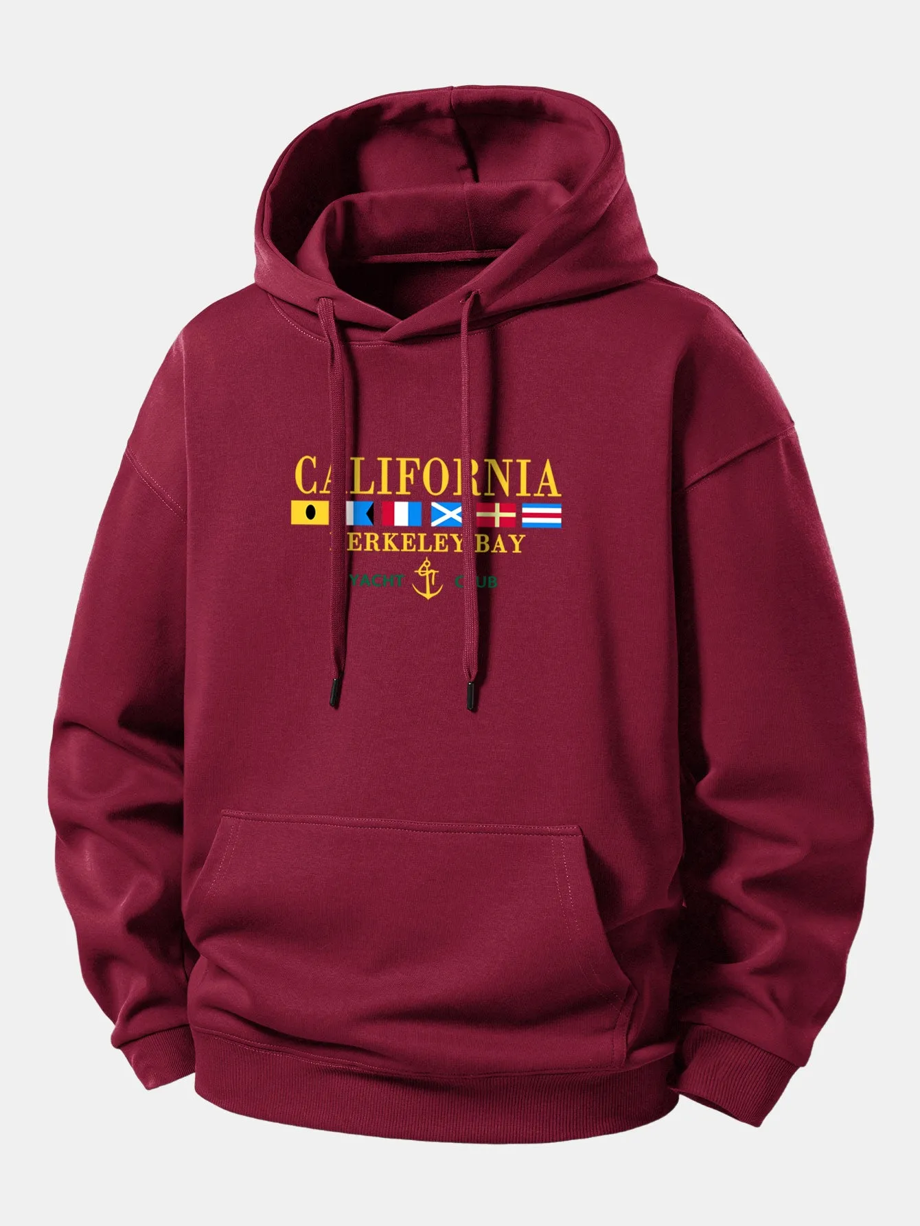 California Print Relax Fit Hoodie sold by Hoooyi product image thumbnail 3