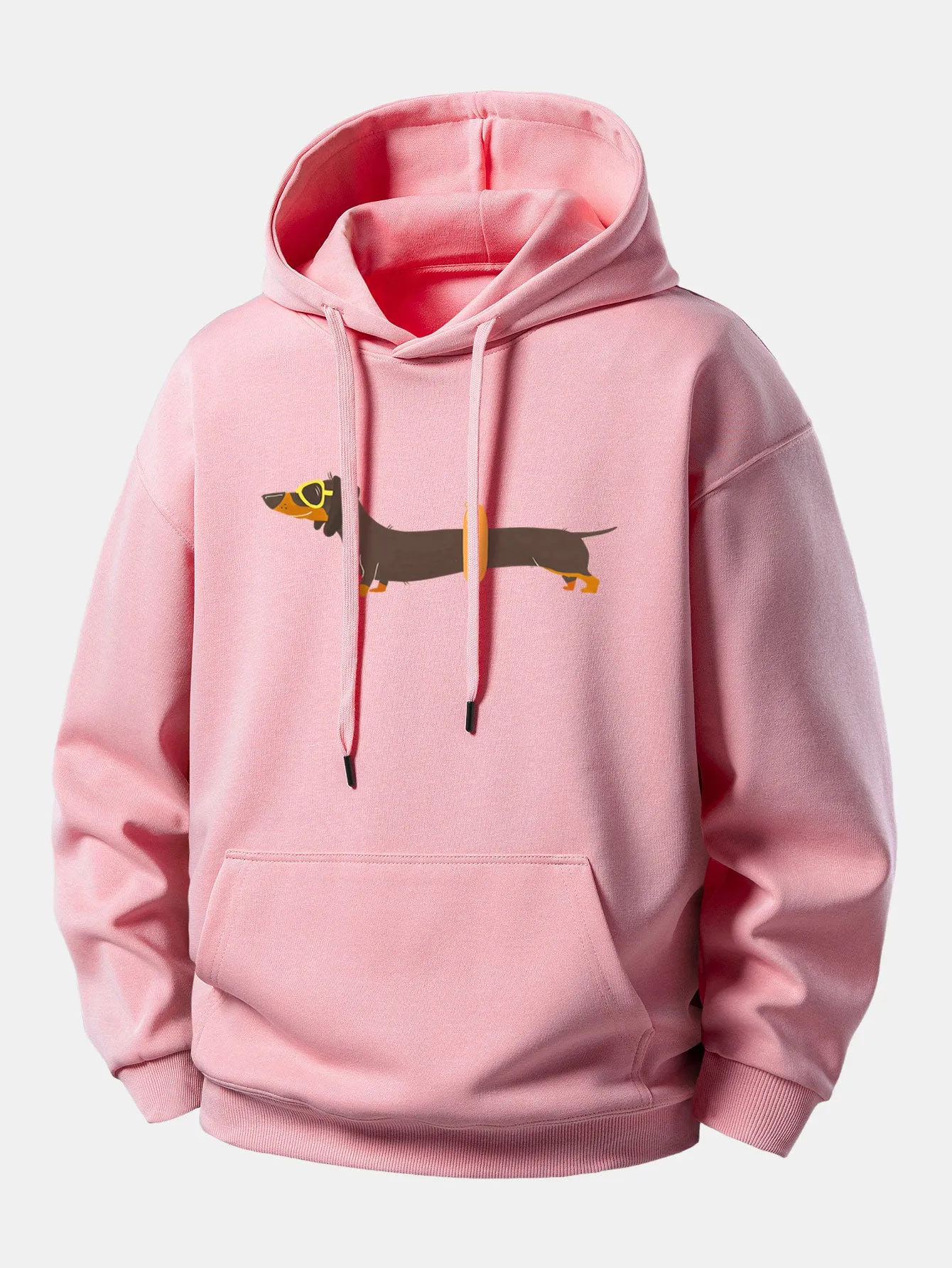 Dachshund With Swimming Ring Print Relax Fit Hoodie sold by Hoooyi product image thumbnail 3