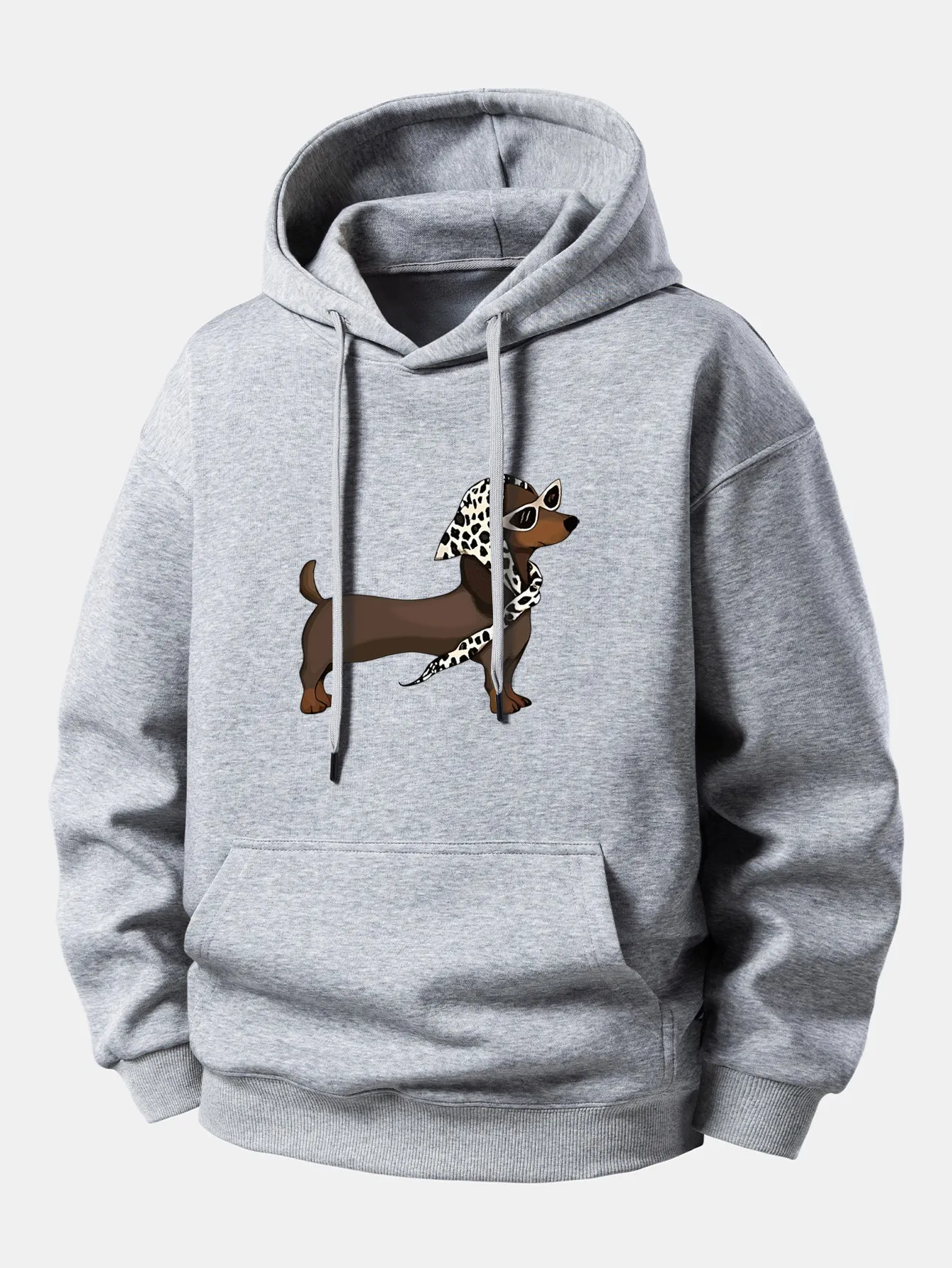 Headscarf Dachshund Print Relax Fit Hoodie sold by Hoooyi product image thumbnail 5