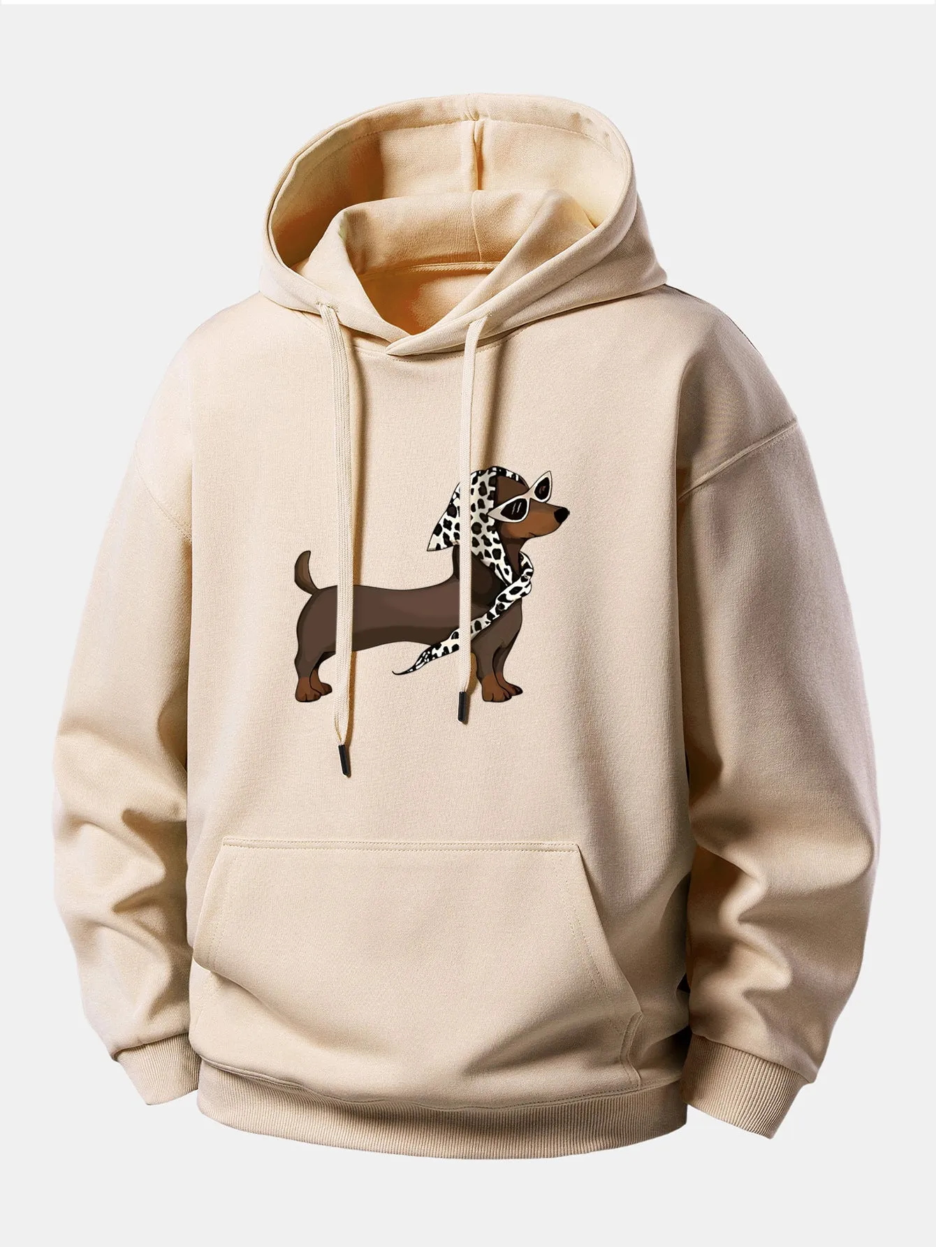 Headscarf Dachshund Print Relax Fit Hoodie sold by Hoooyi product image thumbnail 3