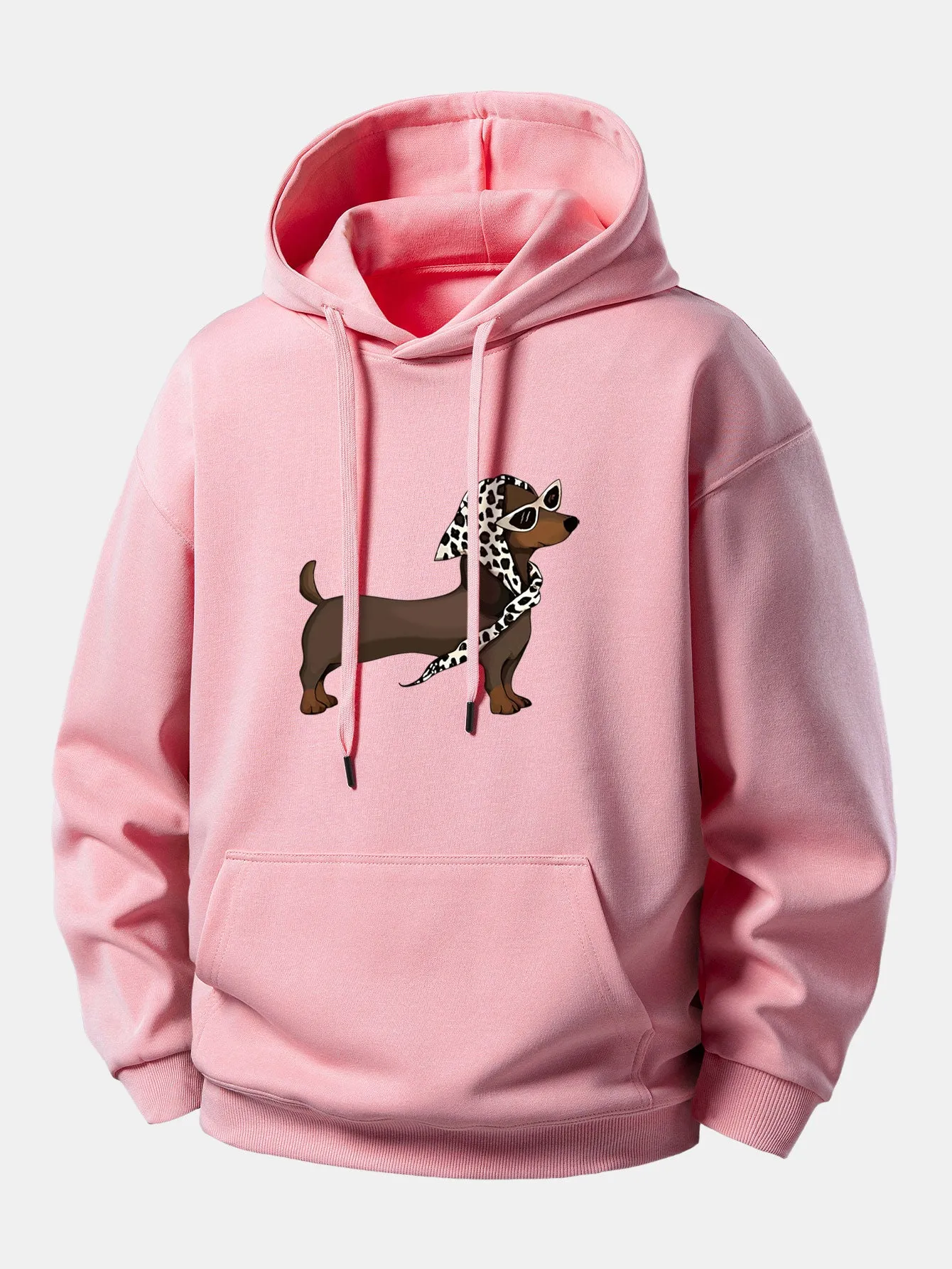 Headscarf Dachshund Print Relax Fit Hoodie sold by Hoooyi