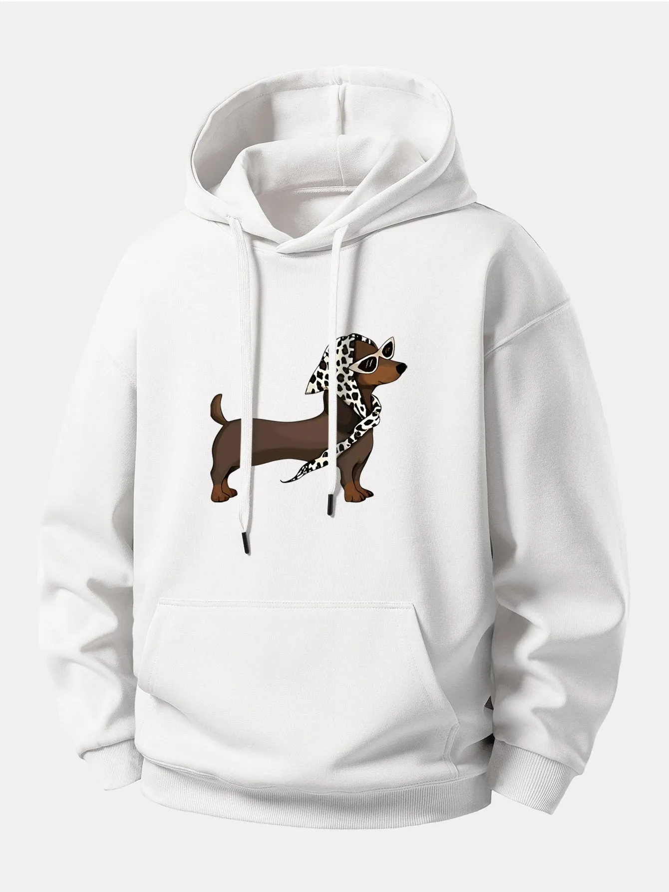 Headscarf Dachshund Print Relax Fit Hoodie sold by Hoooyi product image thumbnail 2