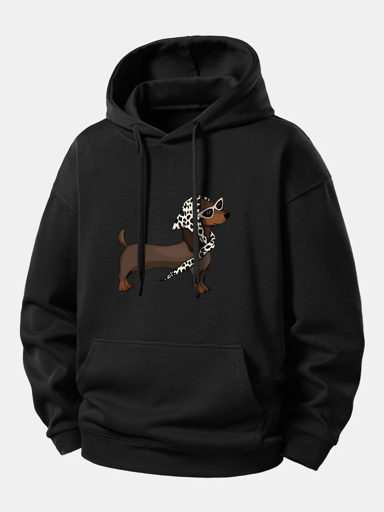 Headscarf Dachshund Print Relax Fit Hoodie sold by Hoooyi product image thumbnail 4