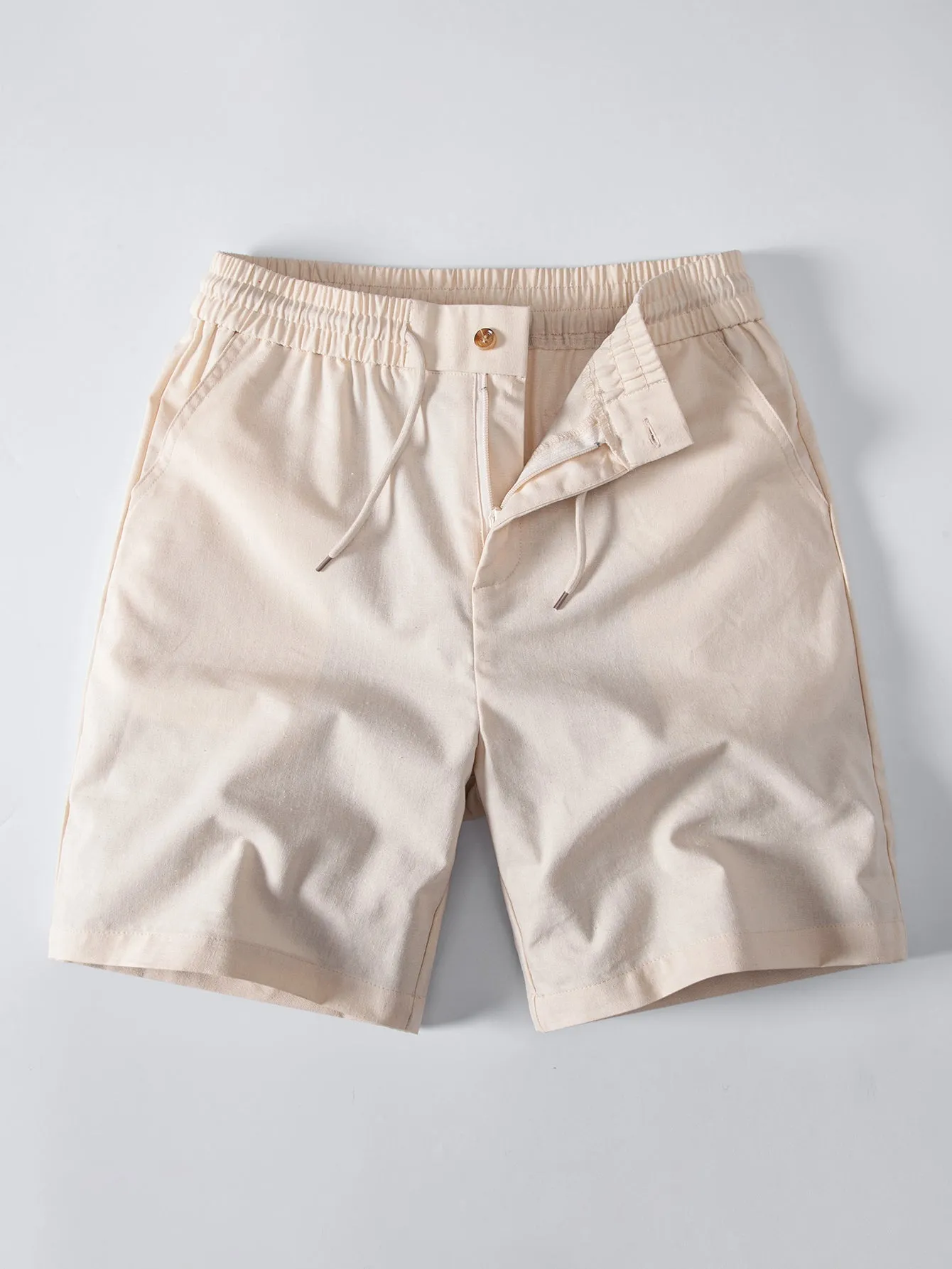 Linen Drawstring Shorts sold by Hoooyi product image thumbnail 5
