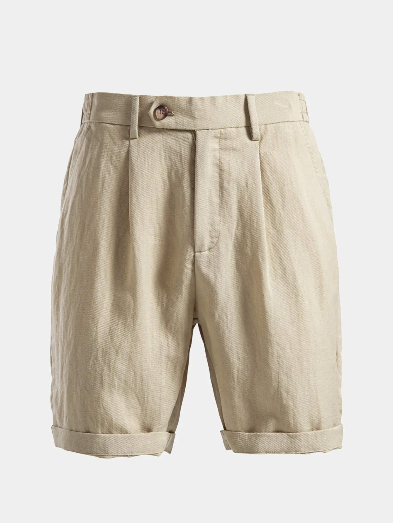 Relaxed Pleated Tailored Shorts sold by Hoooyi