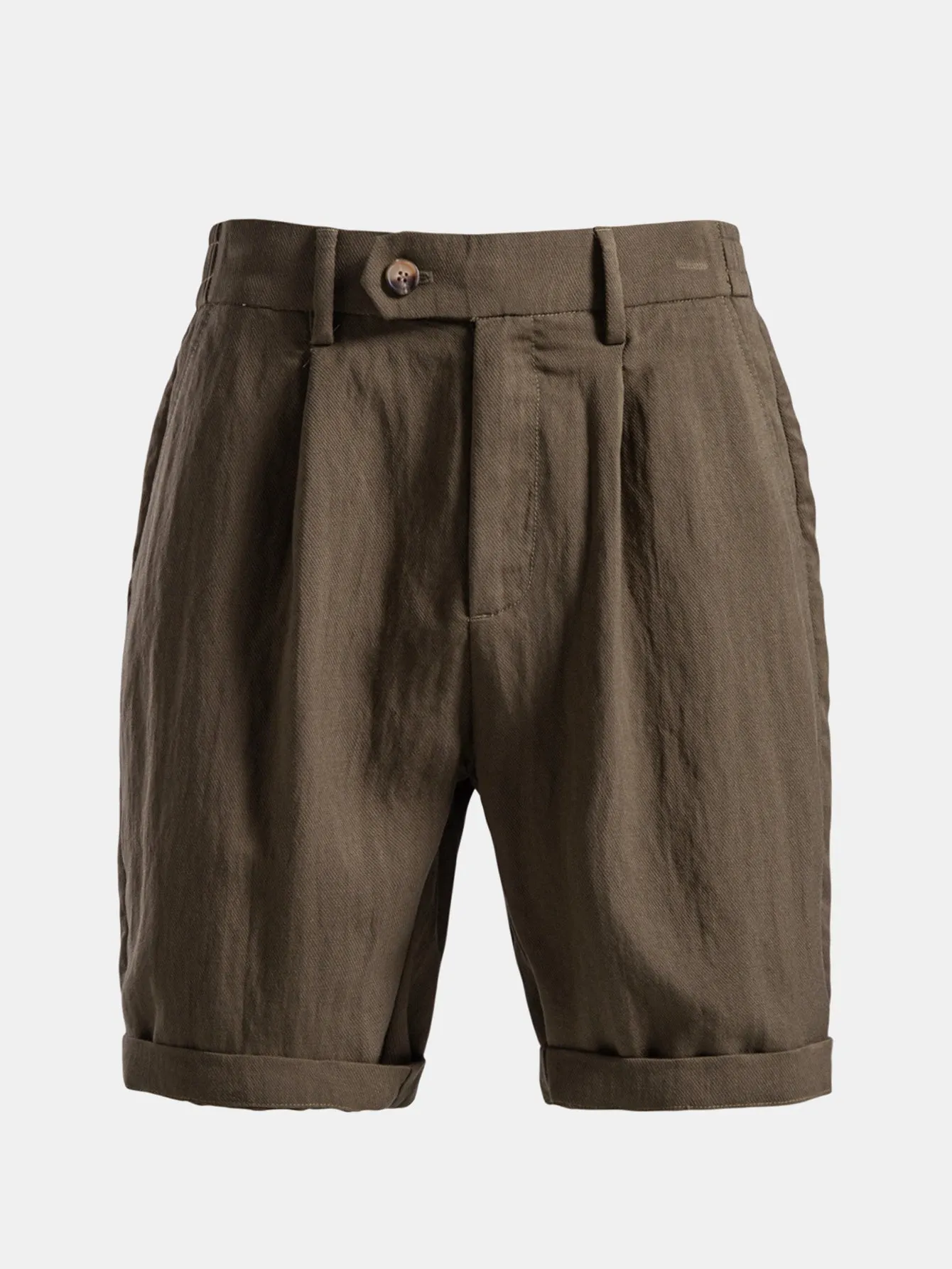 Relaxed Pleated Tailored Shorts sold by Hoooyi product image thumbnail 4