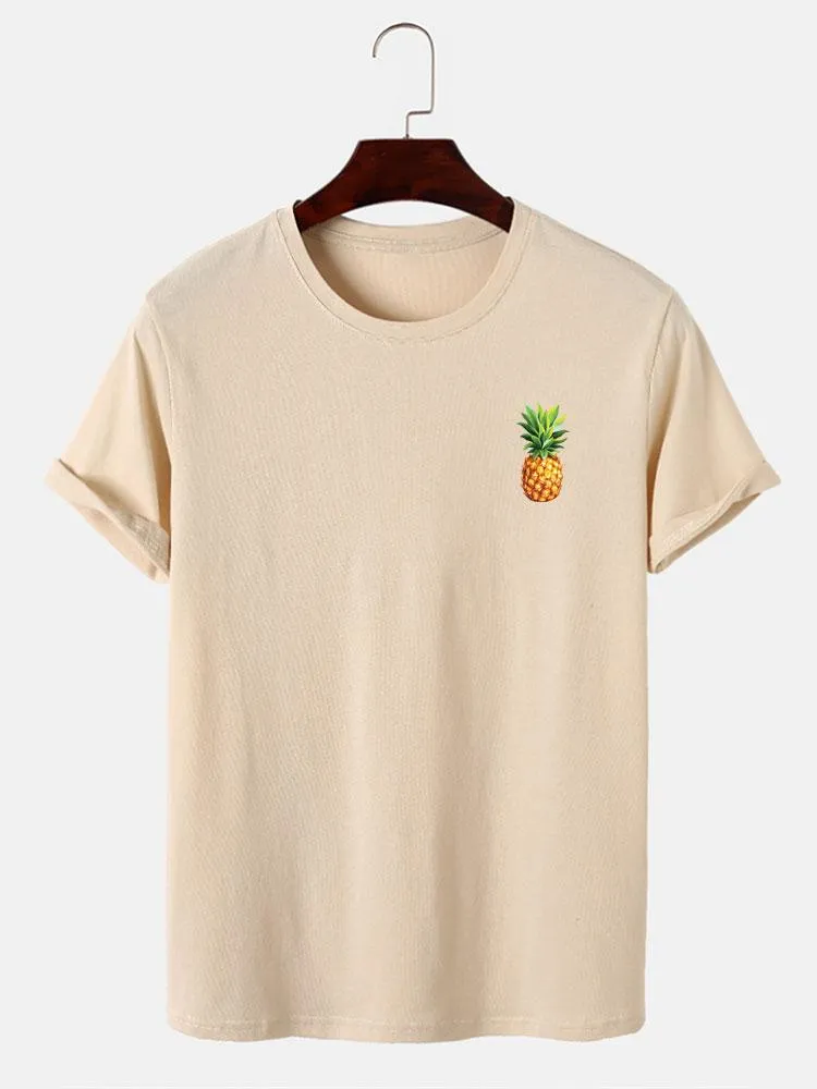 Pineapple Print T-Shirt & Swim Shorts sold by Hoooyi product image thumbnail 2
