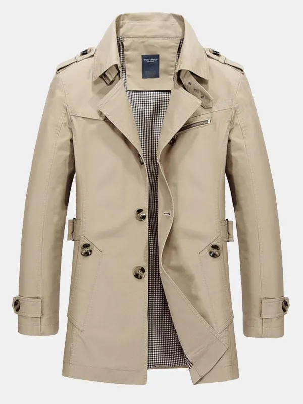 Long Line Chino Coat made by Hoooyi