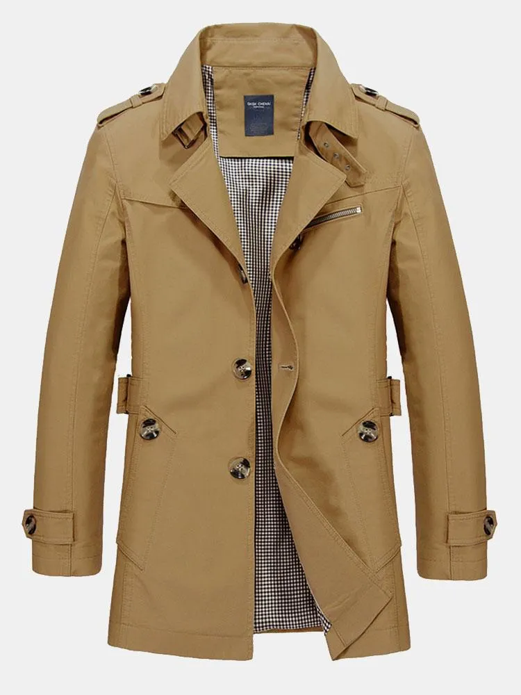 Long Line Chino Coat sold by Hoooyi product image thumbnail 2