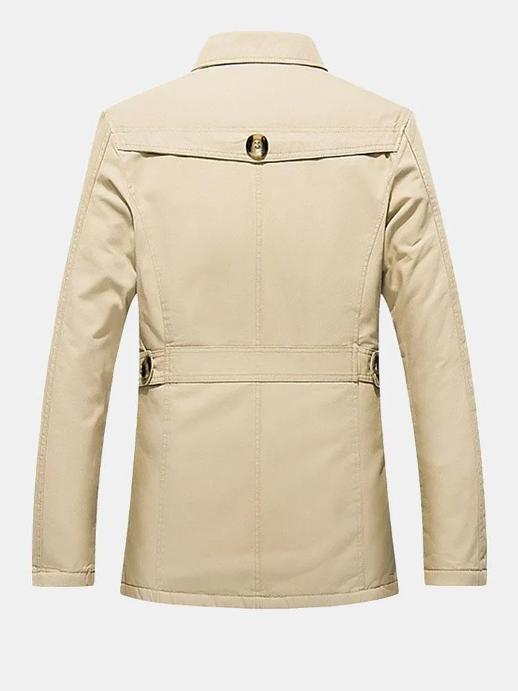 Long Line Chino Coat sold by Hoooyi product image thumbnail 5