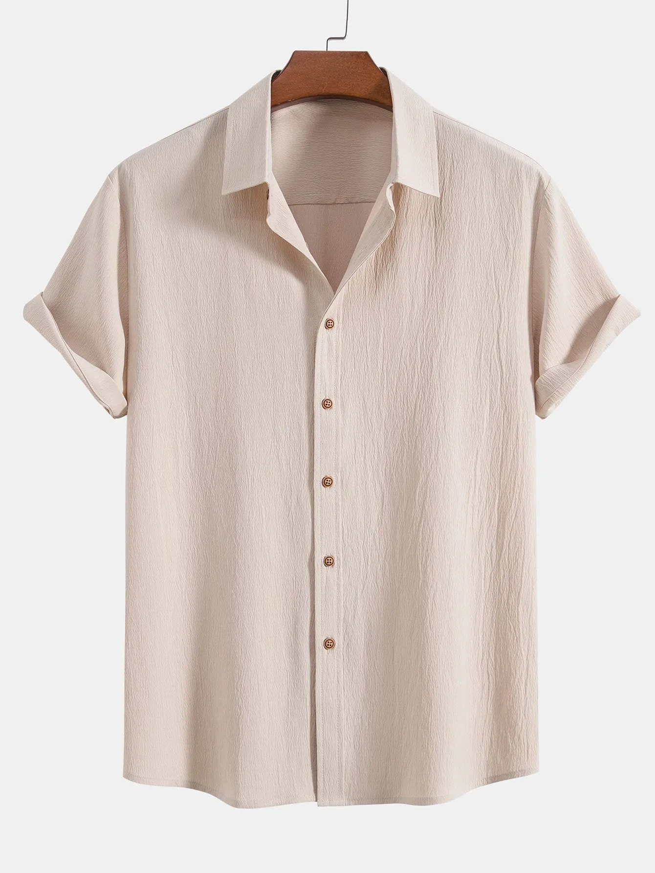 Crinkled Textured Shirt sold by Hoooyi product image thumbnail 5