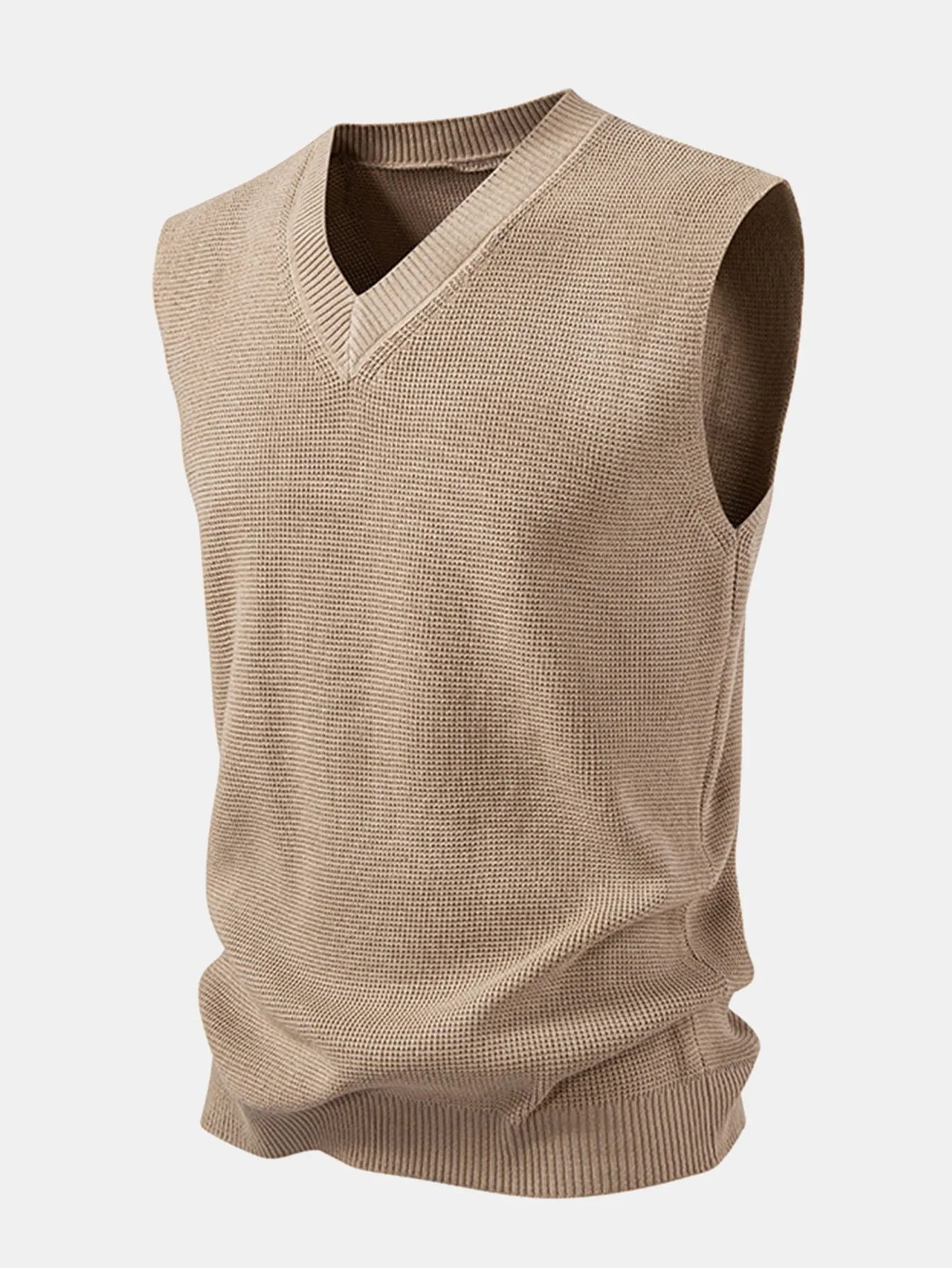 V-Neck Knit Vest sold by Hoooyi
