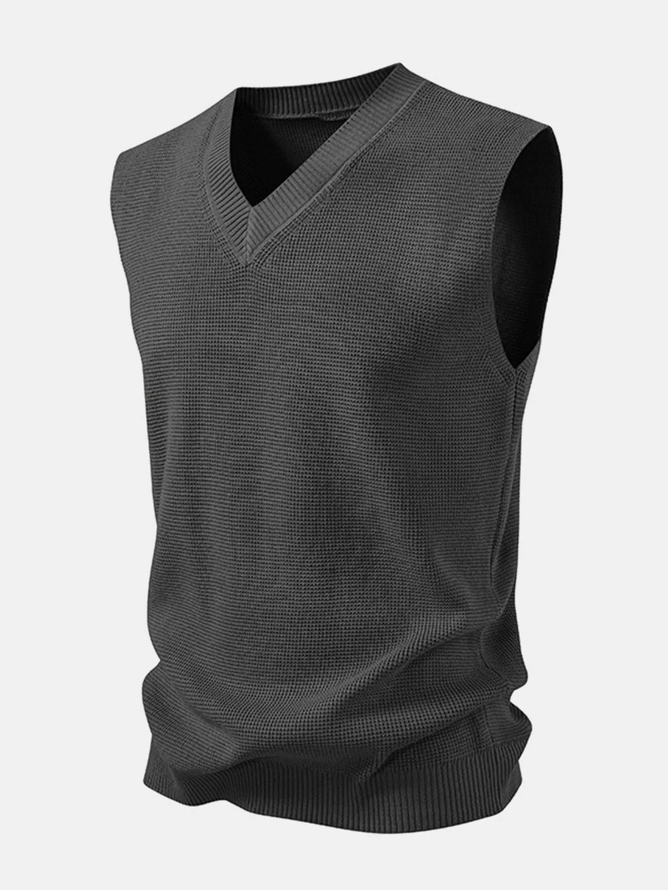 V-Neck Knit Vest sold by Hoooyi product image thumbnail 4