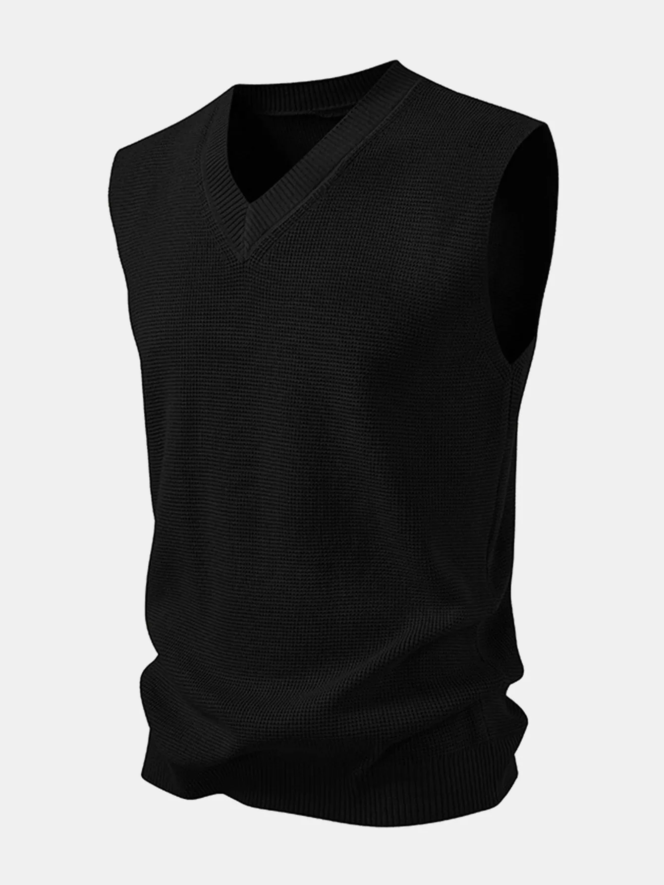 V-Neck Knit Vest sold by Hoooyi product image thumbnail 3