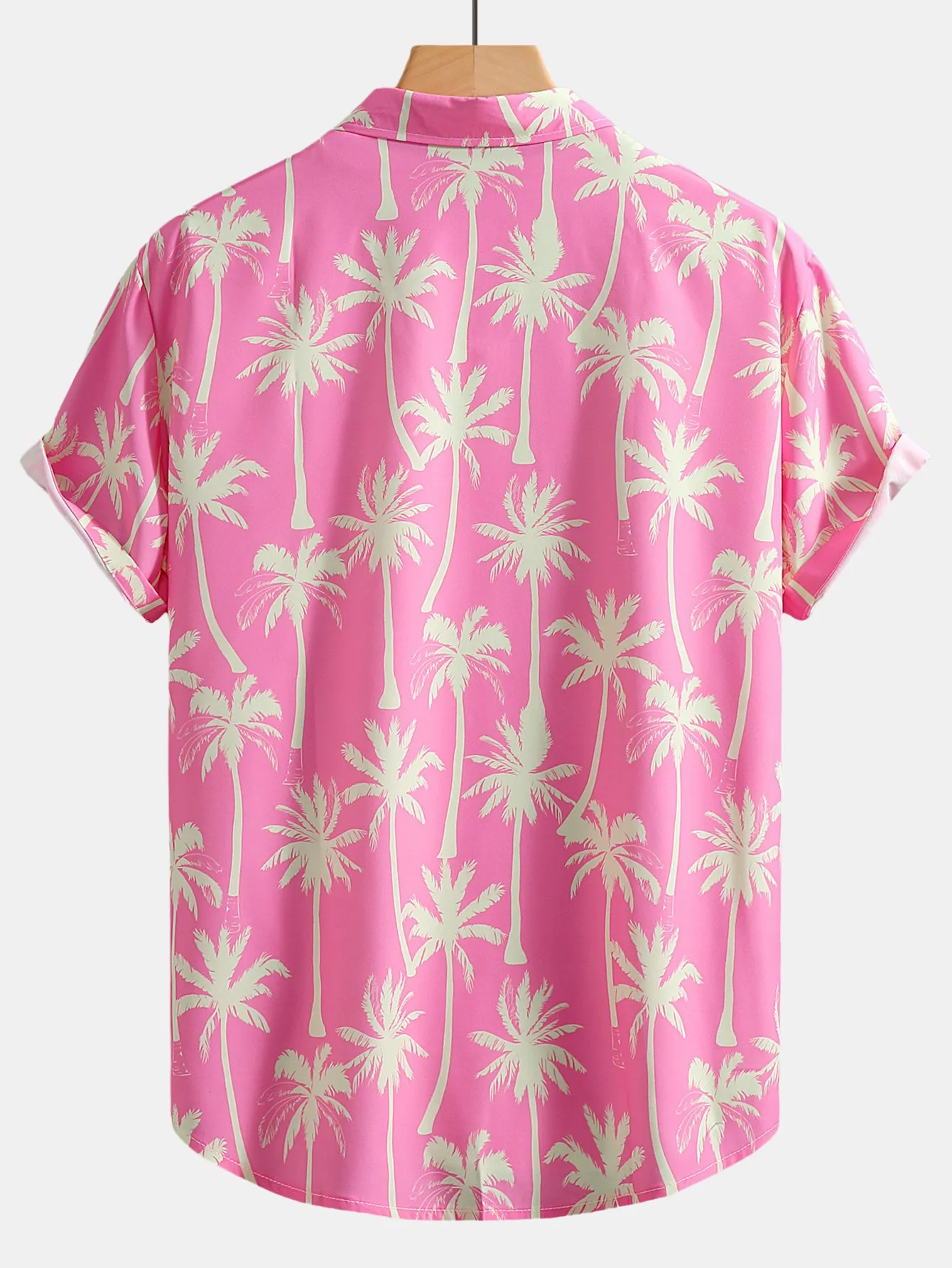 Palm Tree Print Button Up Shirt sold by Hoooyi product image thumbnail 2