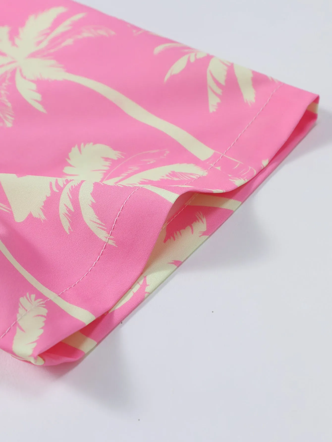 Palm Tree Print Button Up Shirt sold by Hoooyi product image thumbnail 5