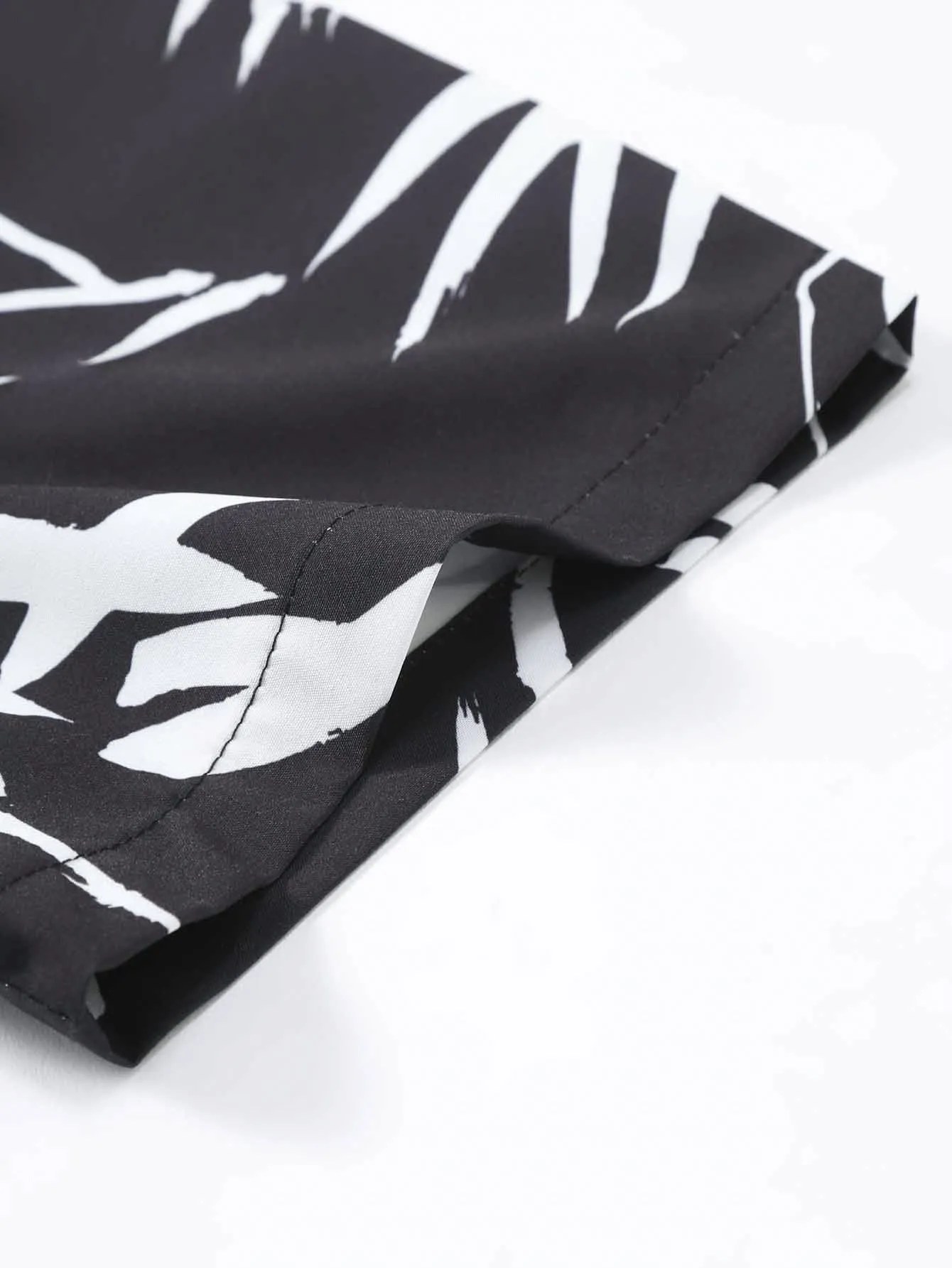 Bamboo Leaves Print Button Up Shirt sold by Hoooyi product image thumbnail 5