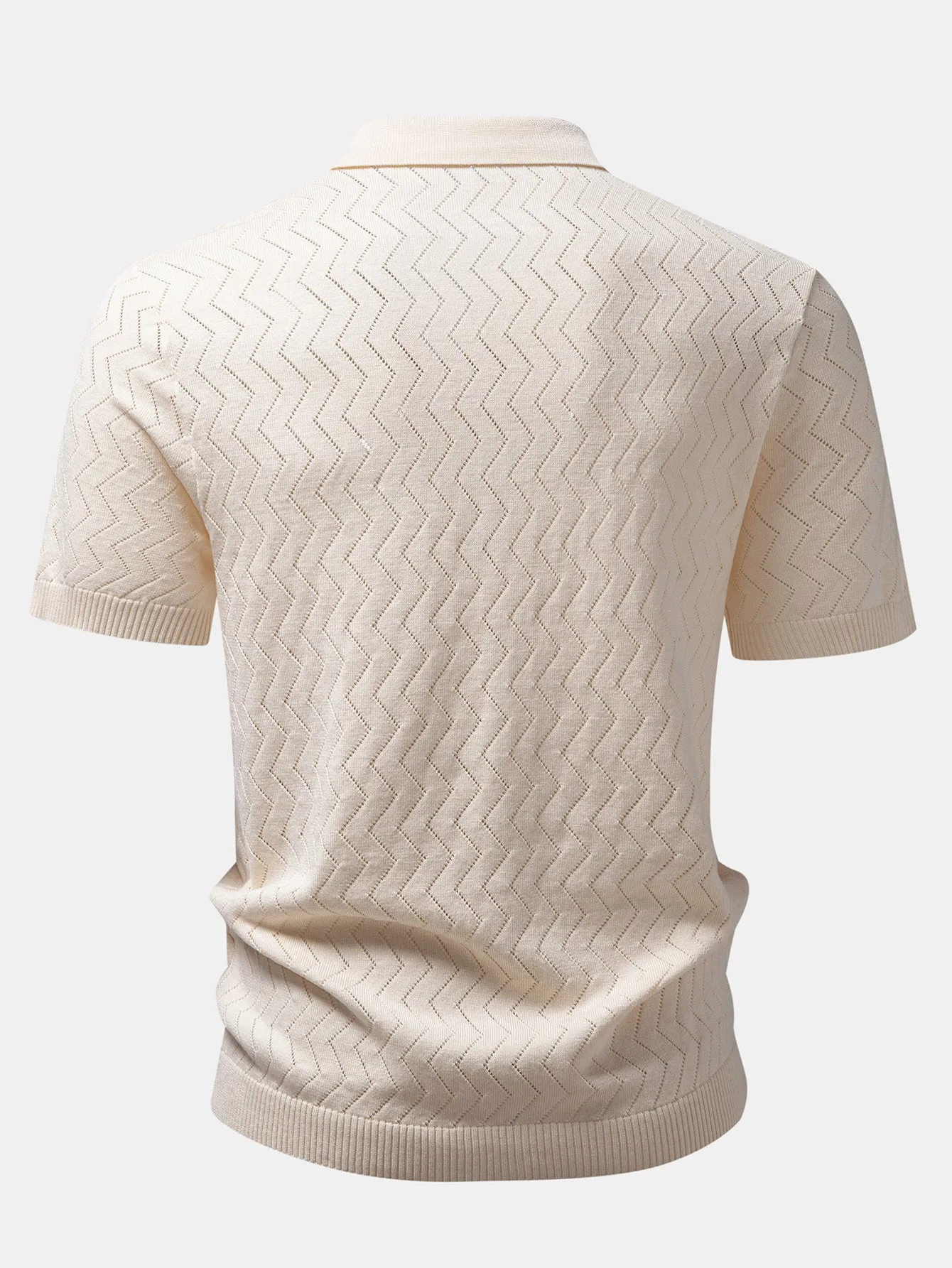 Zig Zag Open Knit Shirt sold by Hoooyi product image thumbnail 2