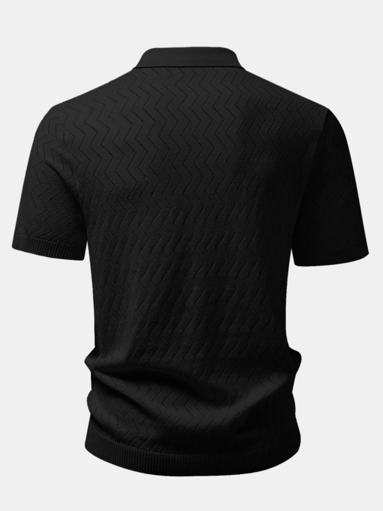Zig Zag Open Knit Shirt sold by Hoooyi product image thumbnail 4