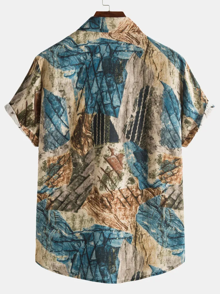 Abstract Graffiti Cotton Shirts sold by Hoooyi product image thumbnail 2