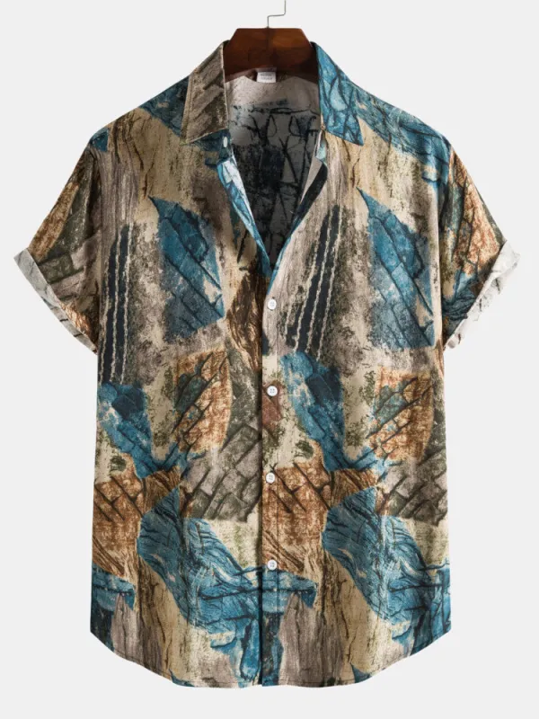 Abstract Graffiti Cotton Shirts made by Hoooyi