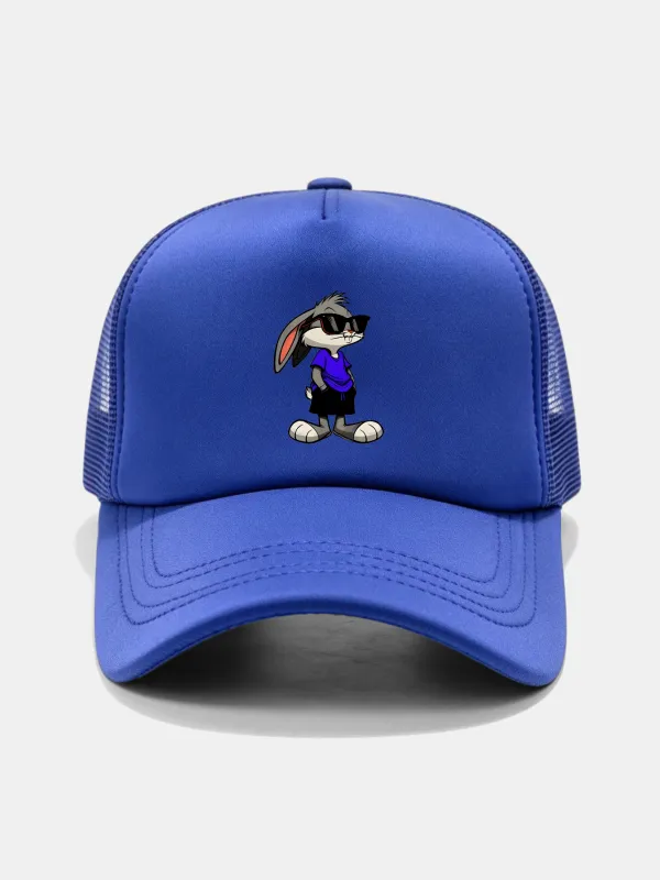 Sunglasses Rabbit Print Mesh Baseball Cap made by Hoooyi